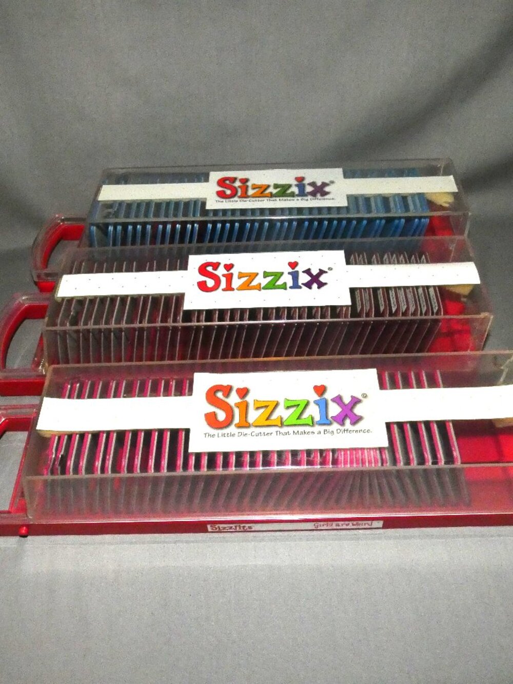 Sizzix Set of 3 Sizzlits Alphabet Sets Classic Stencil Girls are Weird Complete